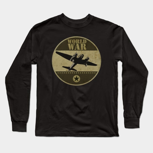 Vintage World War Sticker Long Sleeve T-Shirt by CTShirts